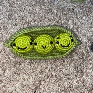 kawaii plush peas in a pod crochet